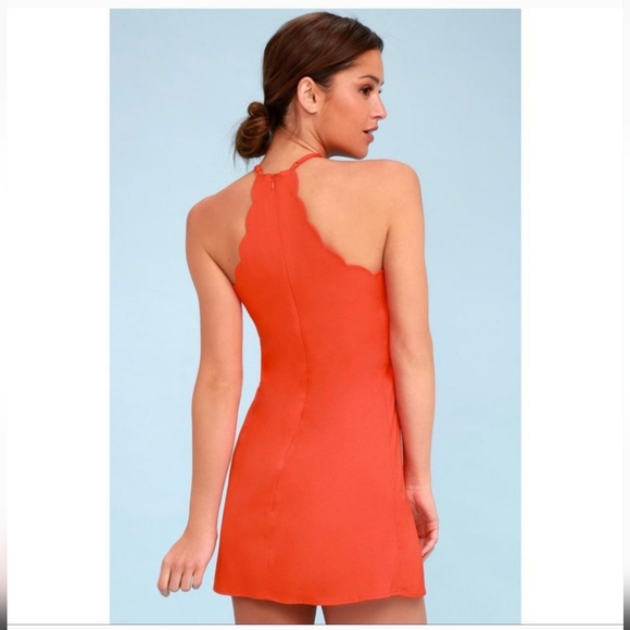 Lulu's Endlessly Endearing Mini Dress - Scarlet red - medium - New with tags NWT - Picture 2 of 8